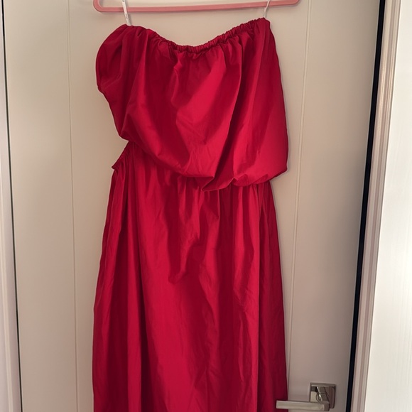 Esse Studios Red Italian Cotton Cutout Dress- US6 - Picture 6 of 14